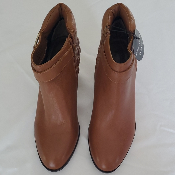 Alfani Shoes - New 
Alfani Wakefield Women's Ankle Boots Brown Leather Zip Up, Size: 9.5M